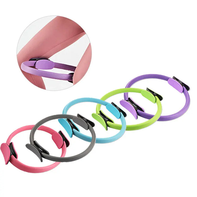 Yoga Fitness Pilates Ring Women Girls Circle Magic Dual Exercise Home Gym Workout Sports Lose Weight Body Resistance - Huy&