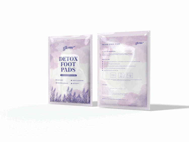 Glow Health Detox Warming Foot Pads - Lavender - Soothing And Relaxing - Huy&