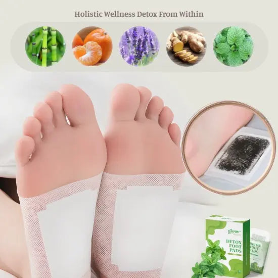 Glow Health Detox Warming Foot Pads - Lavender - Soothing And Relaxing - Huy&