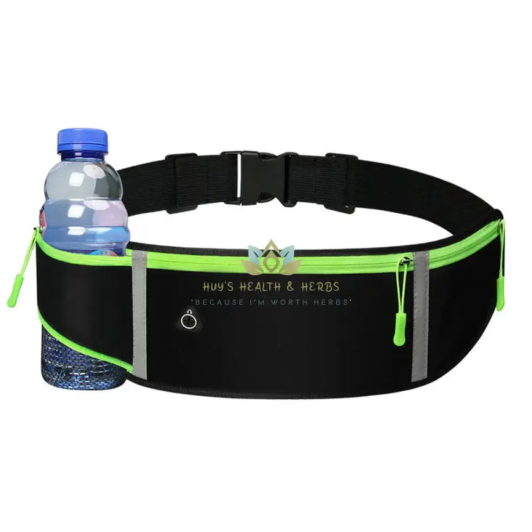 Sports Waist Bag With Pocket Light Slim Zip Running Belt Simple version kettle black 4