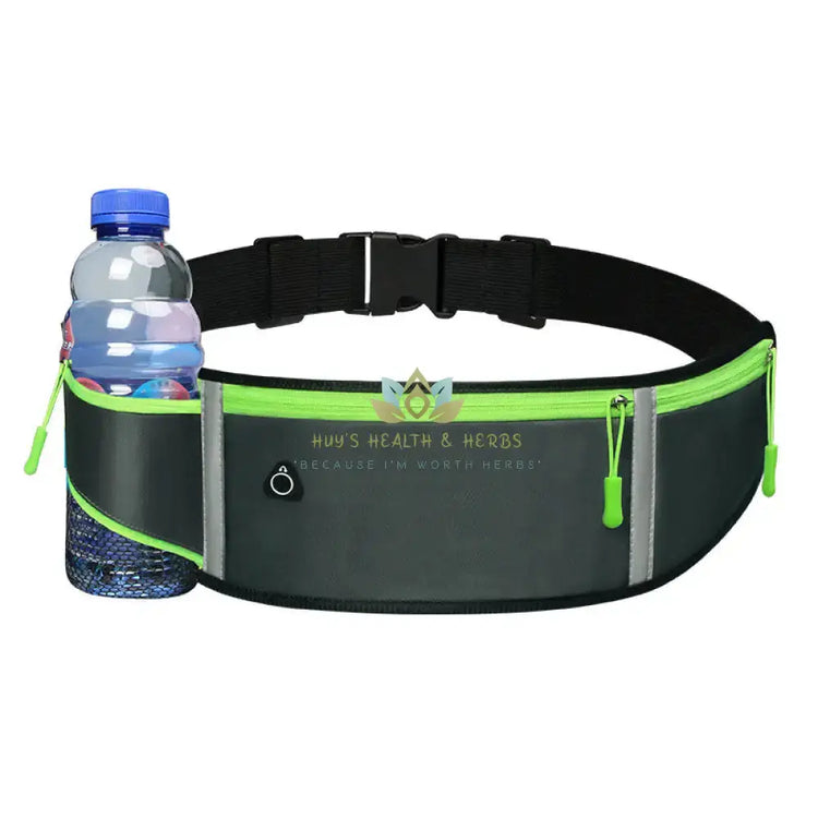 Sports Waist Bag With Pocket Light Slim Zip Running Belt Simple version kettle gray 4