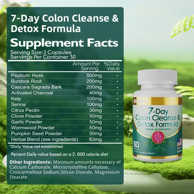 7-Day Colon Cleanse & Detox Formula Capsulese - Huy&