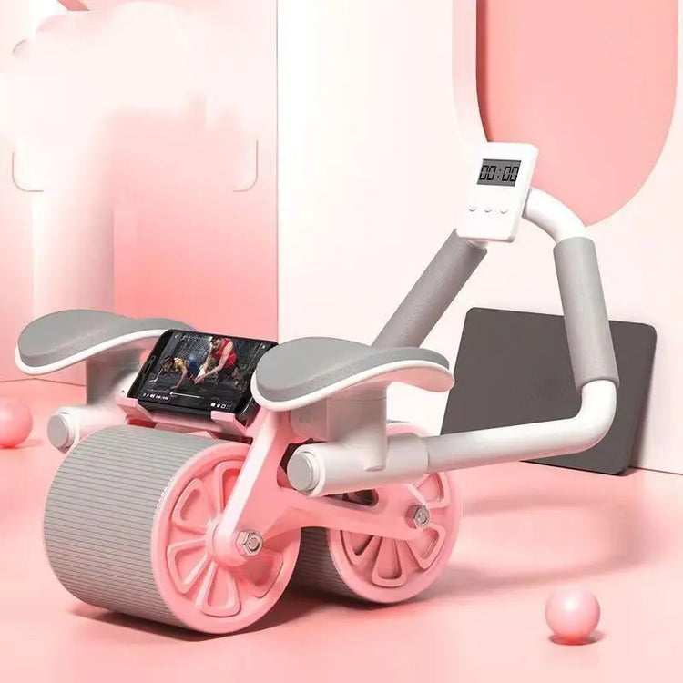 Abdominal Wheel Automatic Rebound AB Roller Abdominal Wheel Elbow Support Men And Women Belly Slimming Belly Fitness Equipment - Huy&