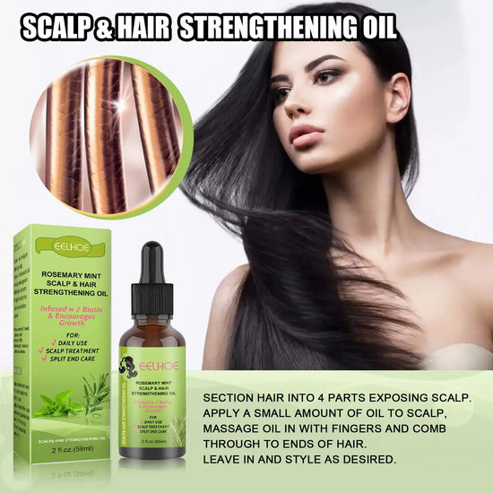 Rosemary Mint Hair Growth Fluid Scalp Massage - Huy&