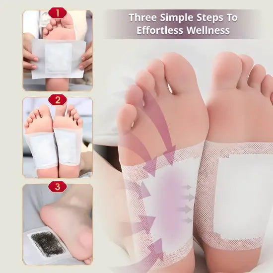 Glow Health Detox Warming Foot Pads - Lavender - Soothing And Relaxing - Huy&