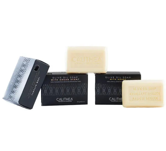 100% NATURAL NEW 3 PACK OLIVE OIL SOAPS:LAVENDER,HONEY,ARGAN - Huy&