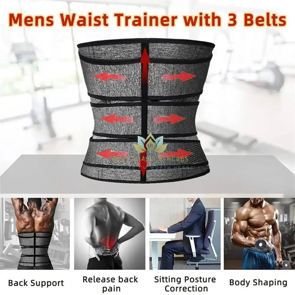 Shapewear Men’s Sports Fitness Waist Belt Corset Slimming Belt 4